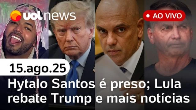 UOL News 1ª Edição com Fabíola Cidral | Programa Completo | 15 de agosto de 2025