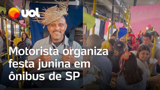 Festa junina: Motorista organiza evento em ônibus de São Paulo; veja vídeo