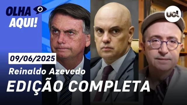 Olha Aqui com Reinaldo Azevedo | Programa completo | 09 de junho de 2025