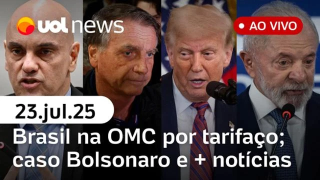 UOL News 1ª Edição com Natália Mota | Programa Completo | 23 de julho de 2025