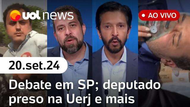 Marçal admite que armou cena em ambulância após cadeirada; Glauber Braga detido | UOL News 20/09/24