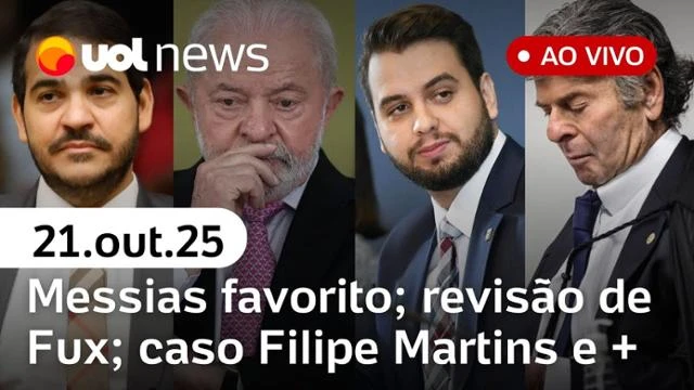 UOL News 1ª Edição com Fabíola Cidral | Programa Completo | 21 de outubro de 2025
