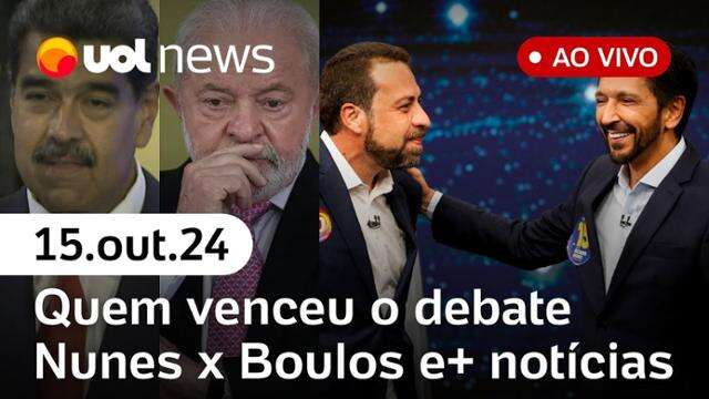 Eleições: apagão monopoliza debate com Boulos e Nunes; crise da Enel; Lula e evangélicos | UOL News 15/10/24