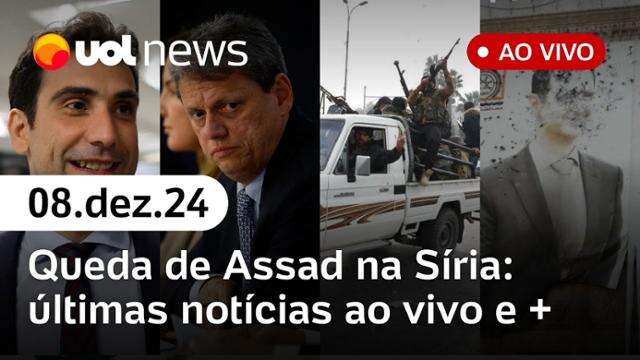 Síria: Bashar al-Assad foge após rebeldes tomarem Damasco e avião some de radar; acompanhe | UOL News 08/12/24