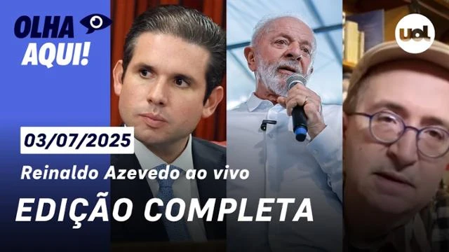 Olha Aqui com Reinaldo Azevedo | Programa completo | 03 de julho de 2025