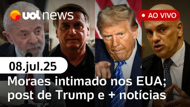 UOL News 1ª Edição com Fabíola Cídral | Programa Completo | 08 de julho de 2025