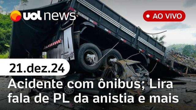 Acidente com ônibus deixa 38 mortos; Bolsonarista é solta; Lira fala de PL da anistia 21/12/24