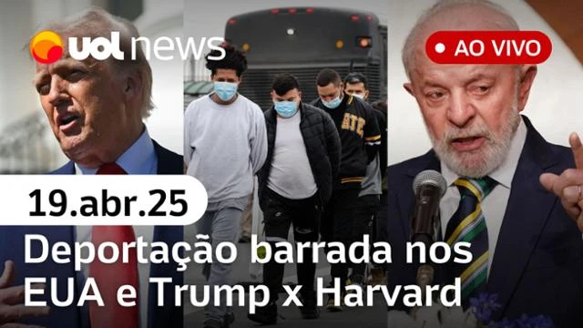 UOL News 1ª Edição com Natália Mota | Programa completo | 19 de abril de 2025