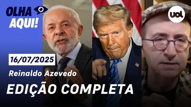 Olha Aqui com Reinaldo Azevedo | Programa completo | 16 de julho de 2025