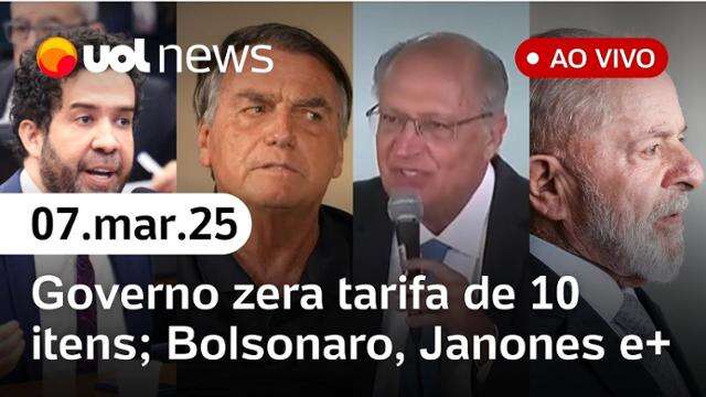 Governo Lula anuncia tarifa zero para carne, café e +; defesa de Bolsonaro, caso Vitória | UOL News 07/03/25