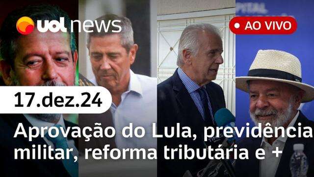 Lula tem 35% de aprovação e 34% de reprovação; Câmara vota pacote fiscal e + l UOL News 17/12/24