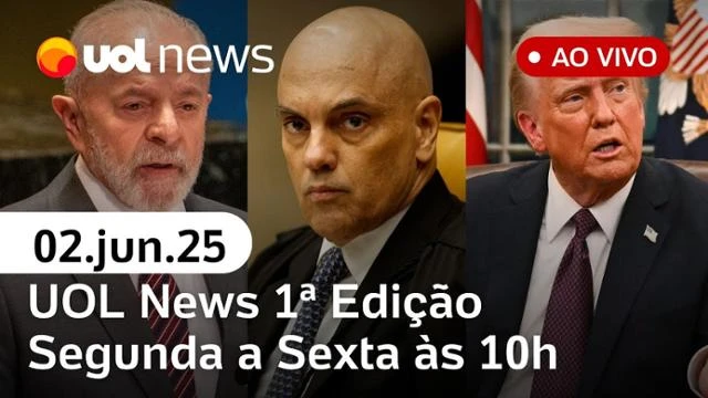 UOL News 1ª Edição com Natália Mota | Programa Completo | 02 de junho de 2025