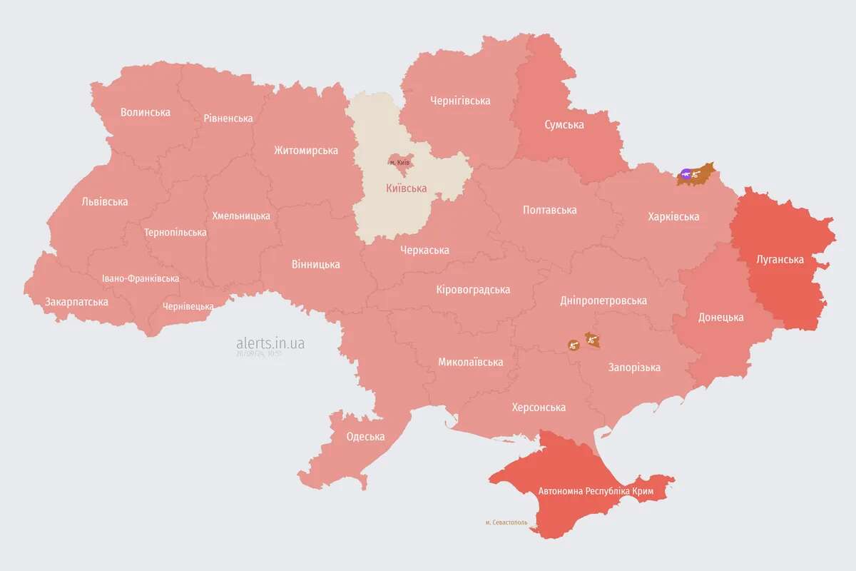 В Україні повторна повітряна тривога через зліт МіГ-31К, ПС ЗСУ повідомили про пуск 