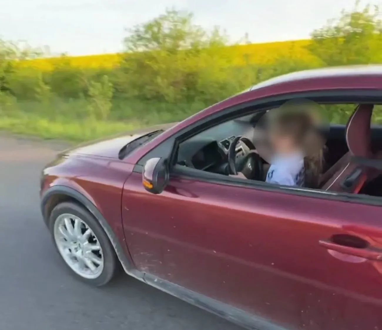 На Львівщині чоловік дозволив малолітній доньці керувати авто, а сам знімав усе на відео