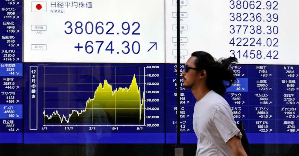 Borse asiatiche in ribasso dopo lo stop di Wall Street