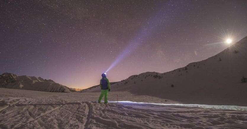 Avvolti da neve e luna piena nella Grande Corsa Bianca