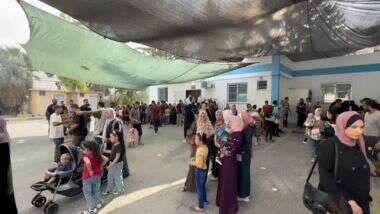 L'apertura di un centro vaccini anti polio a Gaza