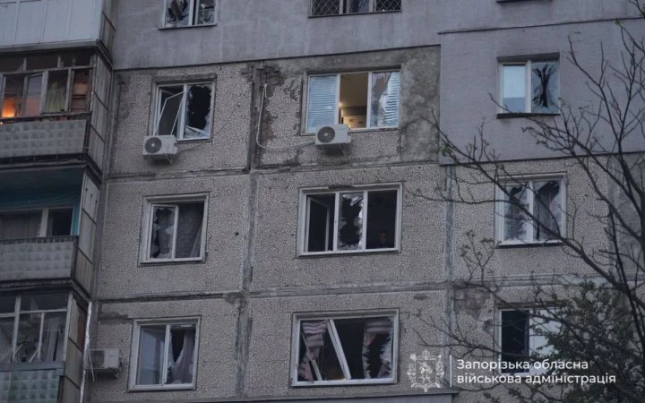 Внаслідок атака росіян по Запоріжжі пошкоджений житловий будинок