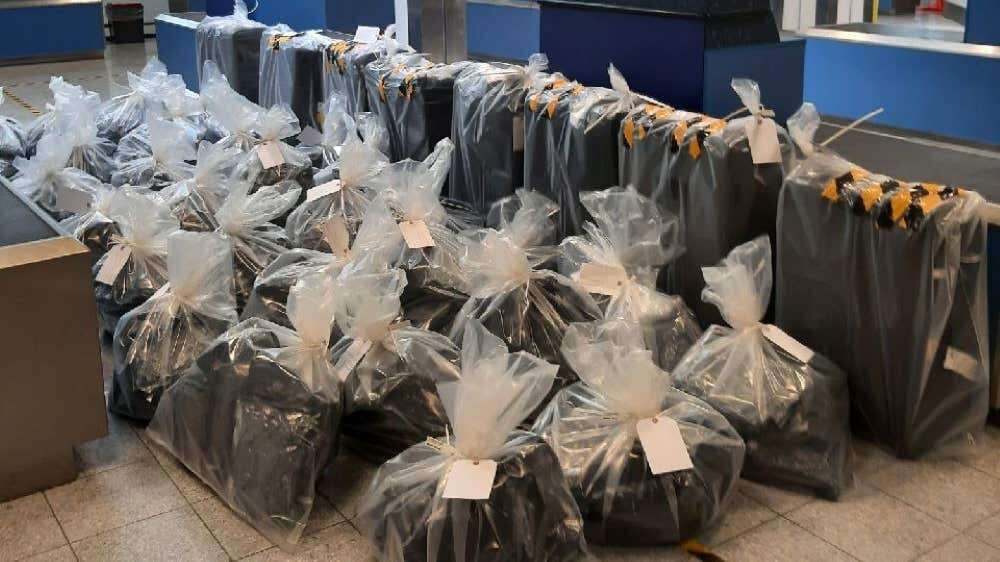 Massive increase in cannabis being smuggled to UK airports in suitcases