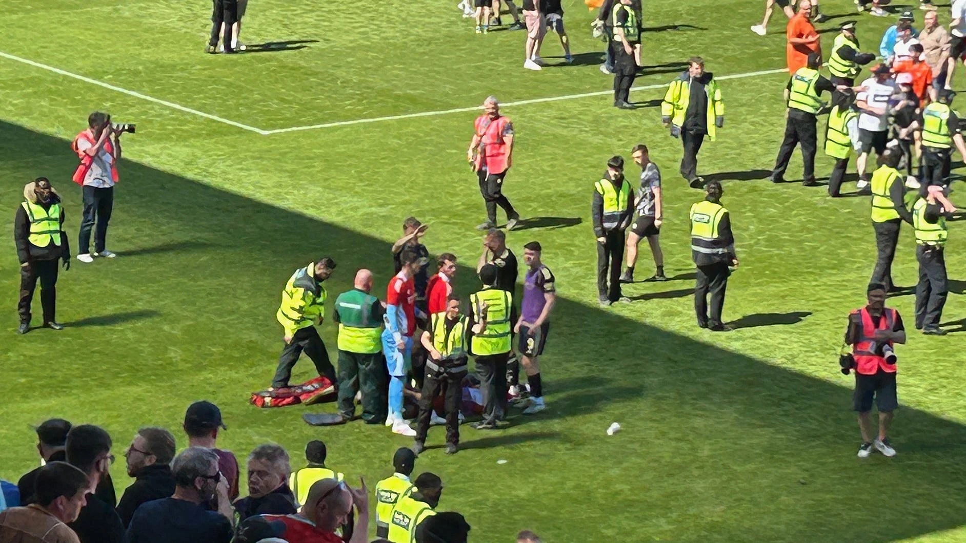 Man charged after Aberdeen player injured by seat thrown from stand