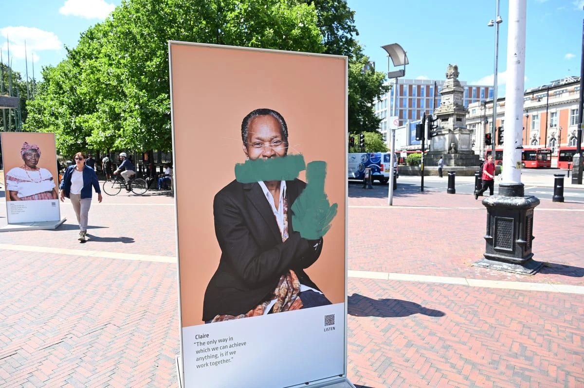 Pictures dedicated to Windrush generation vandalised in 'act of racial hatred'