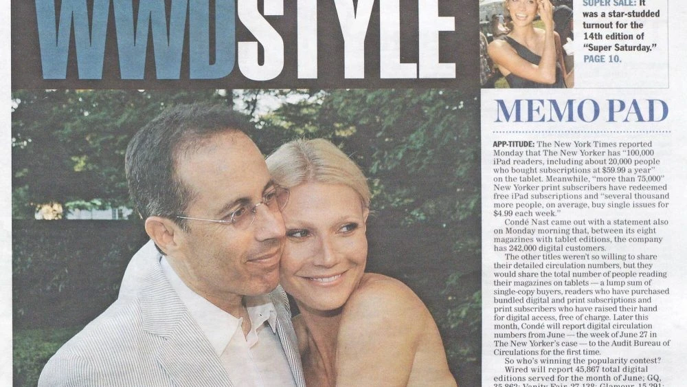 On This Day in WWD: Jerry Seinfeld and Gwyneth Paltrow Share a ‘Hamptons Hug’ for Charity