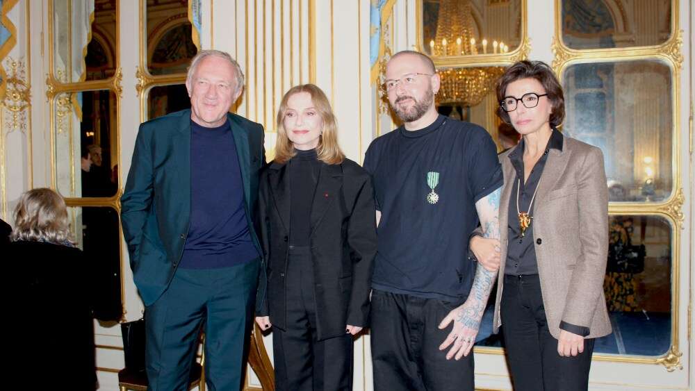 Demna Wore a Black T-shirt, Natch, to Receive a French Honor