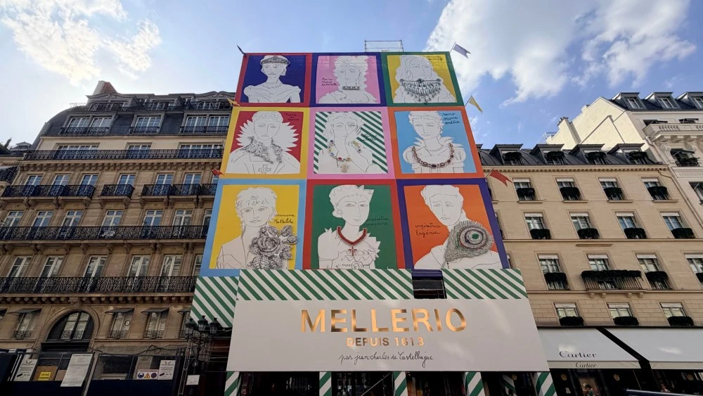 Jean-Charles de Castelbajac Dresses Mellerio’s Rue de la Paix Hoarding in XXL Jewels