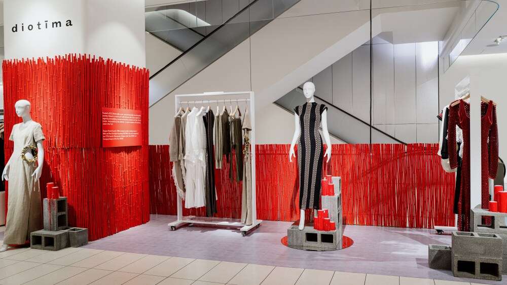 Nordstrom NYC Features Diotima, the Womenswear Brand Designed by Rachel Scott in the Revolving Pillar