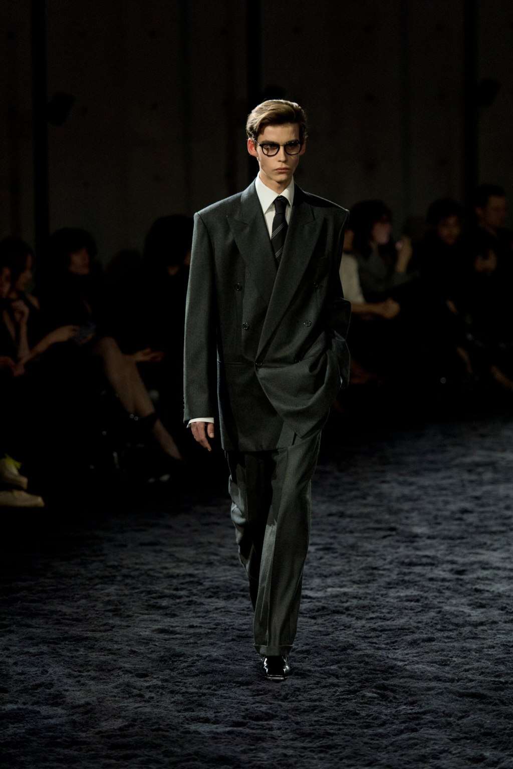 Saint Laurent Fall 2024 Men’s Ready-to-Wear: Goodbye WFH, Bonjour Suits and Ties