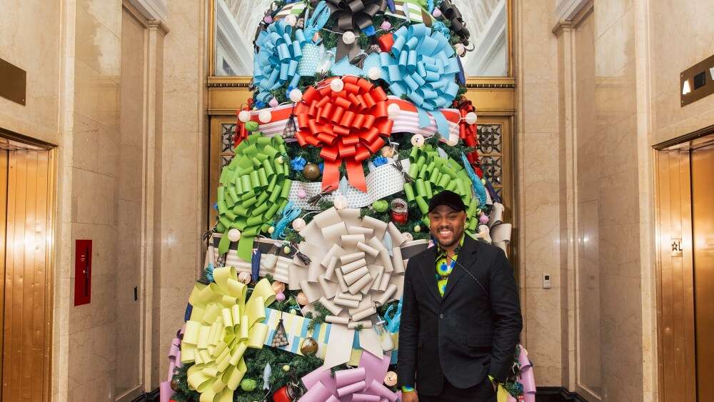 Christopher John Rogers Unveils Holiday Tree at the Riggs Hotel in Washington, D.C.