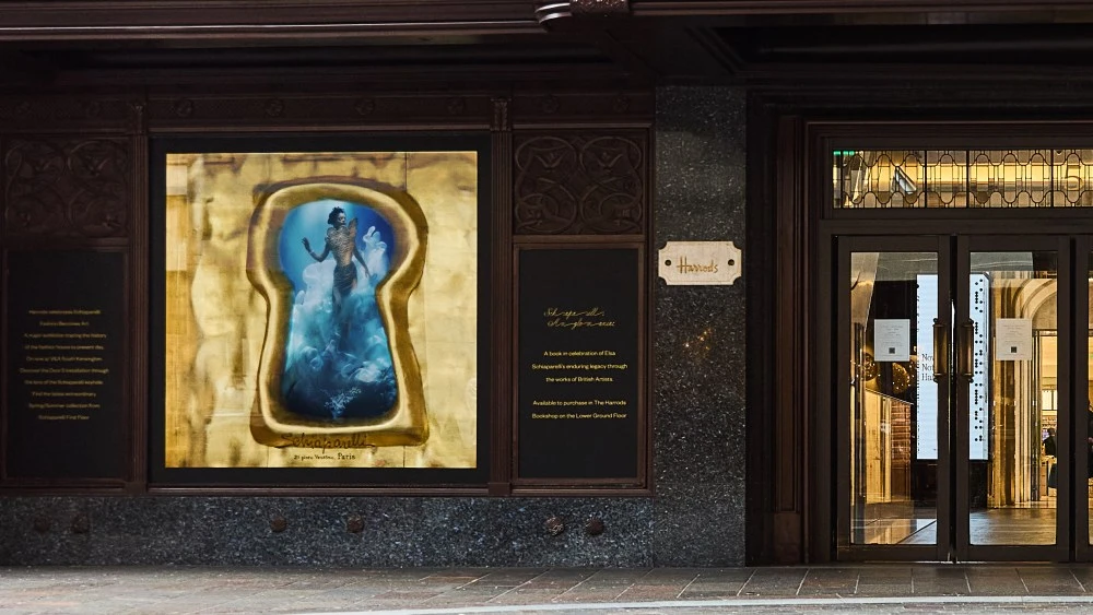Designs, Images Inspired by the House of Schiaparelli Brighten the Windows at Harrods