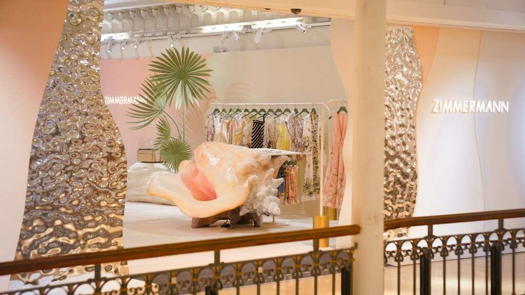 With a Giant Seashell, Zimmermann’s Pop-up at Le Bon Marché Brings the Beach to Paris