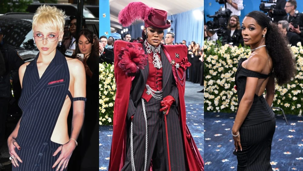 Pinstripes Are Trending on the Met Gala 2025 Red Carpet: Teyana Taylor in Marc Jacobs, Emma Chamberlain in Courrèges and More Looks