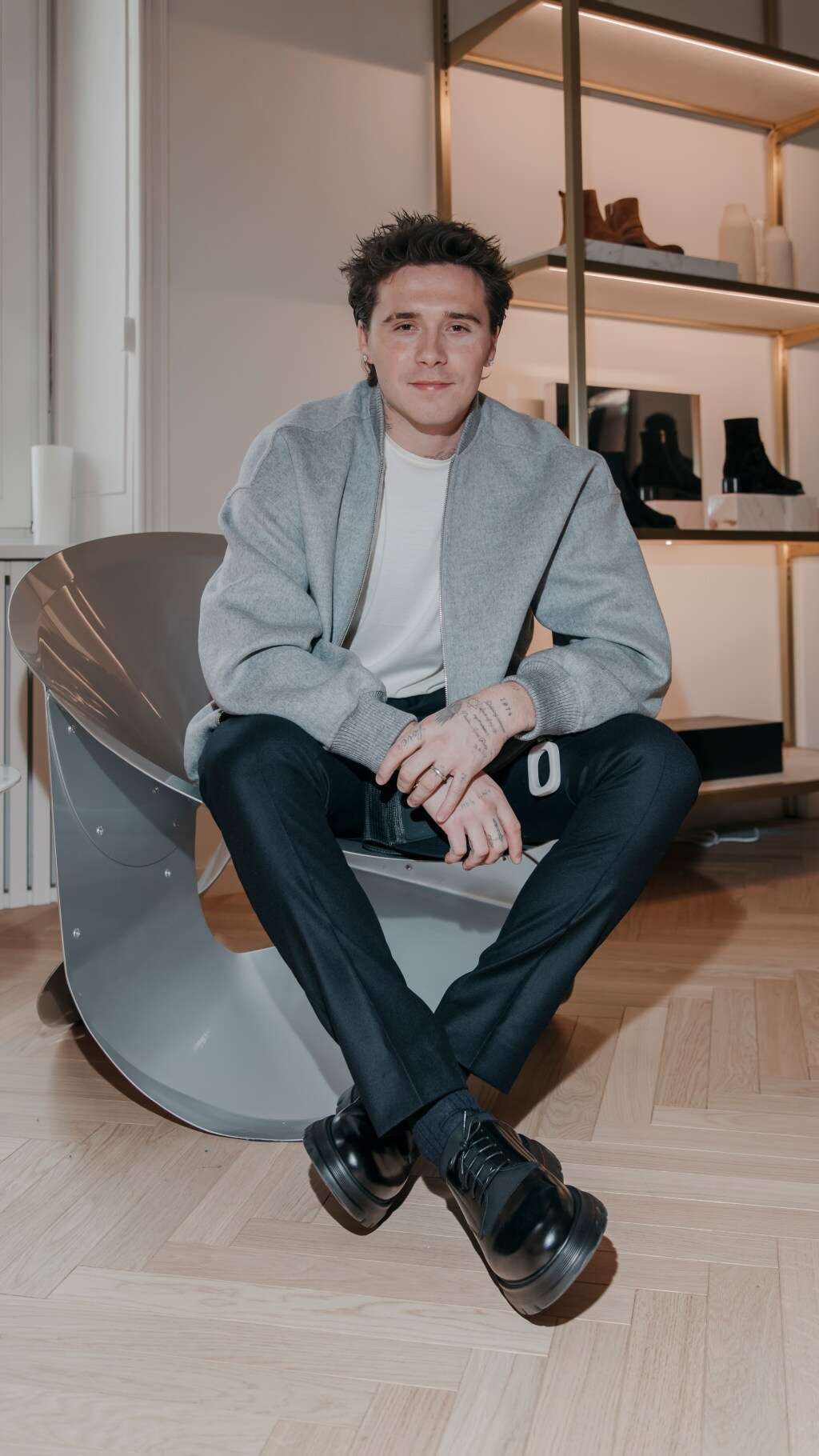 Brooklyn Beckham Supports Stuart Weitzman Men’s Shoe Launch