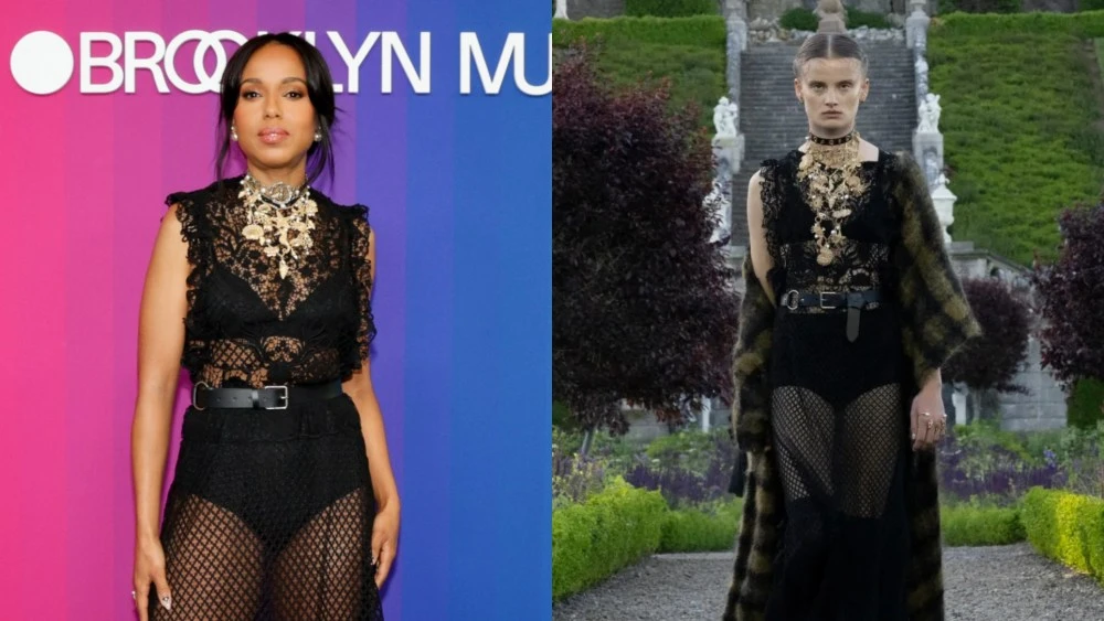 Kerry Washington Channels Gothic Romance in Sheer Dior Dress for Brooklyn Artists Ball