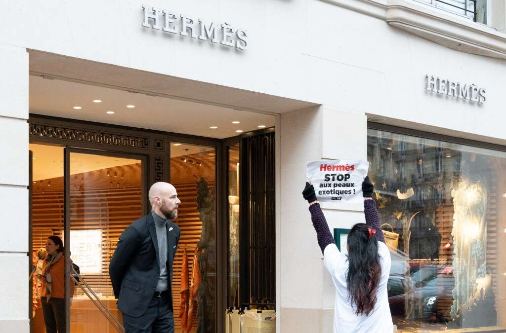 PETA Ignites Stink Bomb Inside Hermès Rue de Sèvres Boutique in Paris