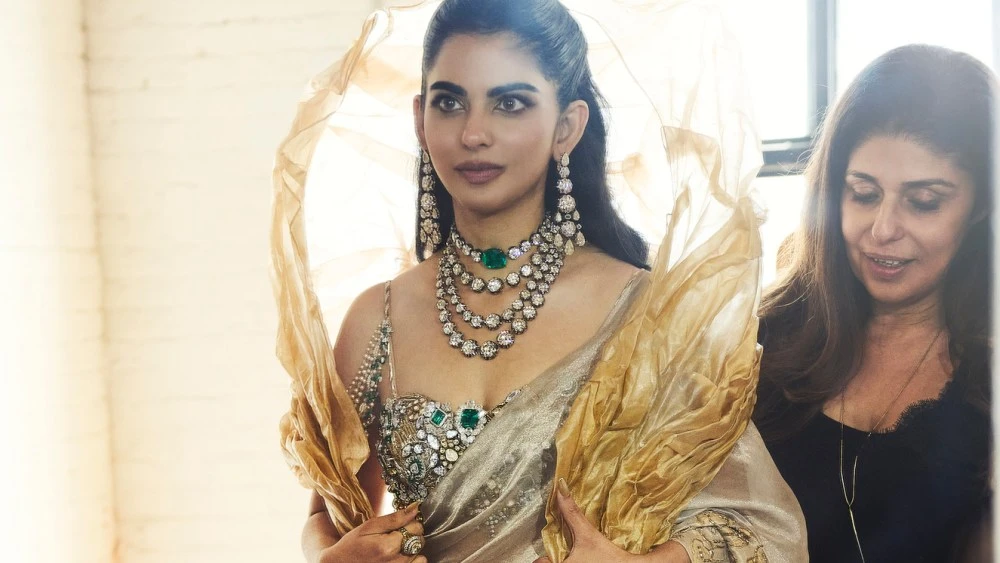 Isha Ambani Brings the Sari to the Met Steps in Gaurav Gupta Couture