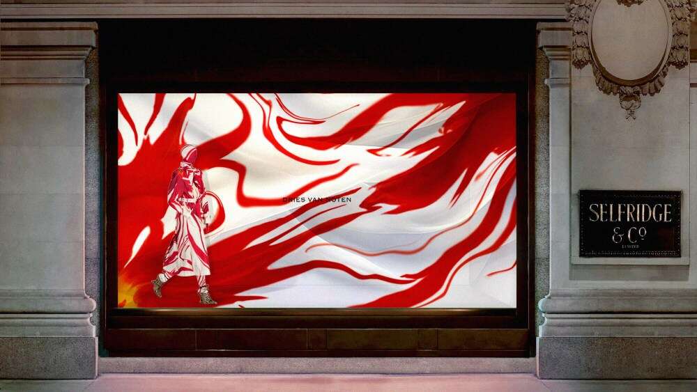 With Colorful Fabrics Flying, Dries Van Noten Is Taking Over Selfridges’ Windows