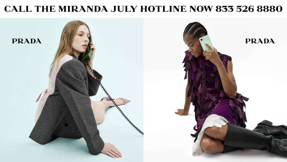 Prada Unveils Miranda July Hotline for Fall 2024 Campaign