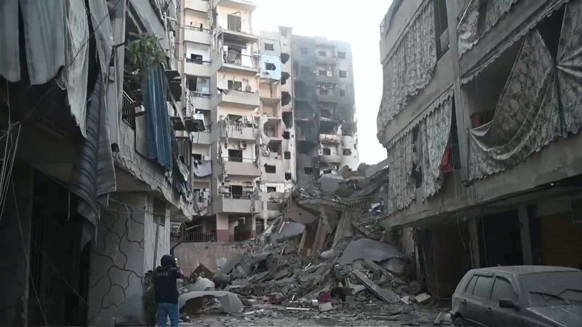 Los ataques aéreos nocturnos israelíes derriban varios edificios en Beirut