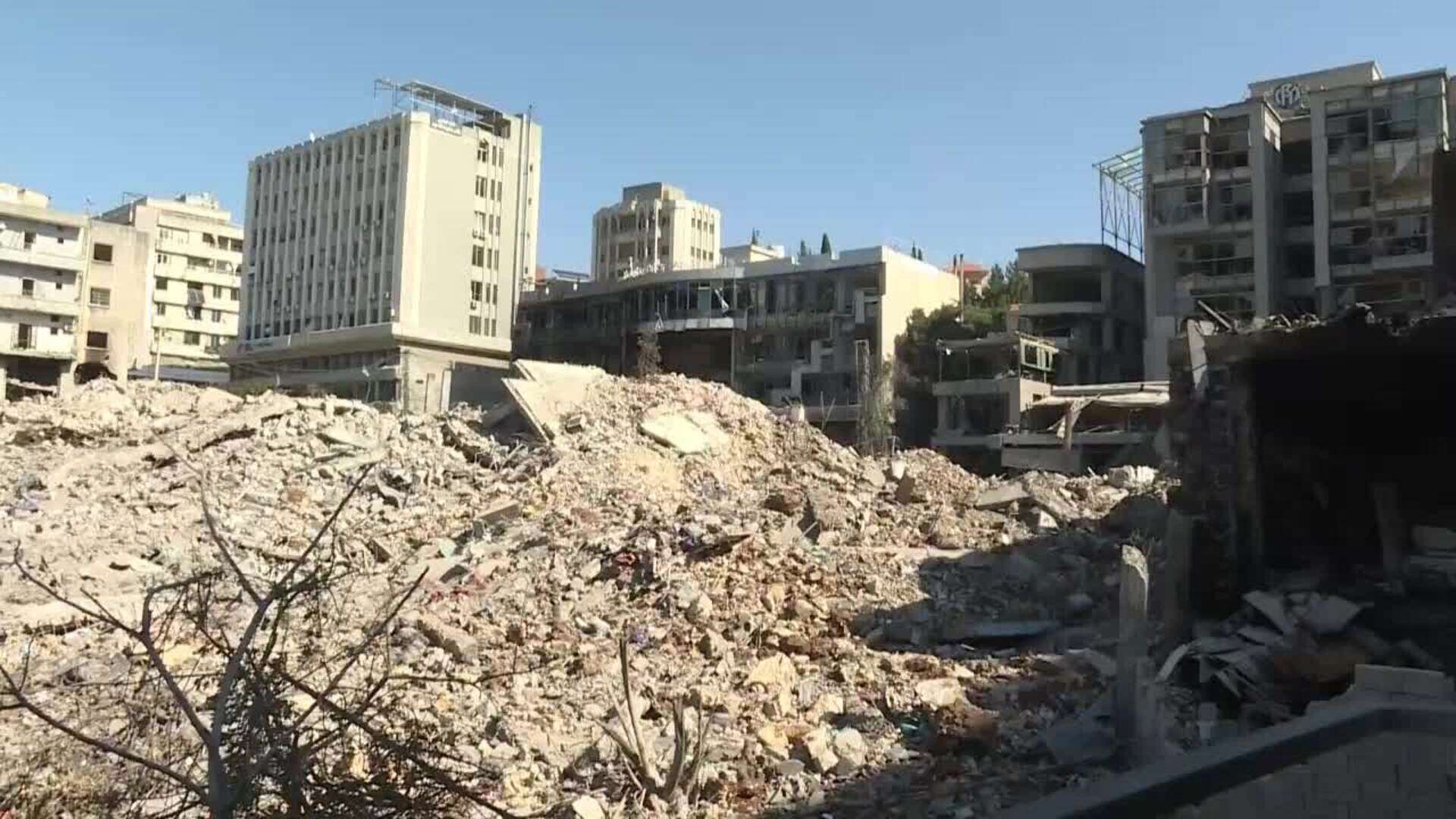 La ciudad libanesa de Nabatieh, prácticamente abandonada tras los ataques israelíes