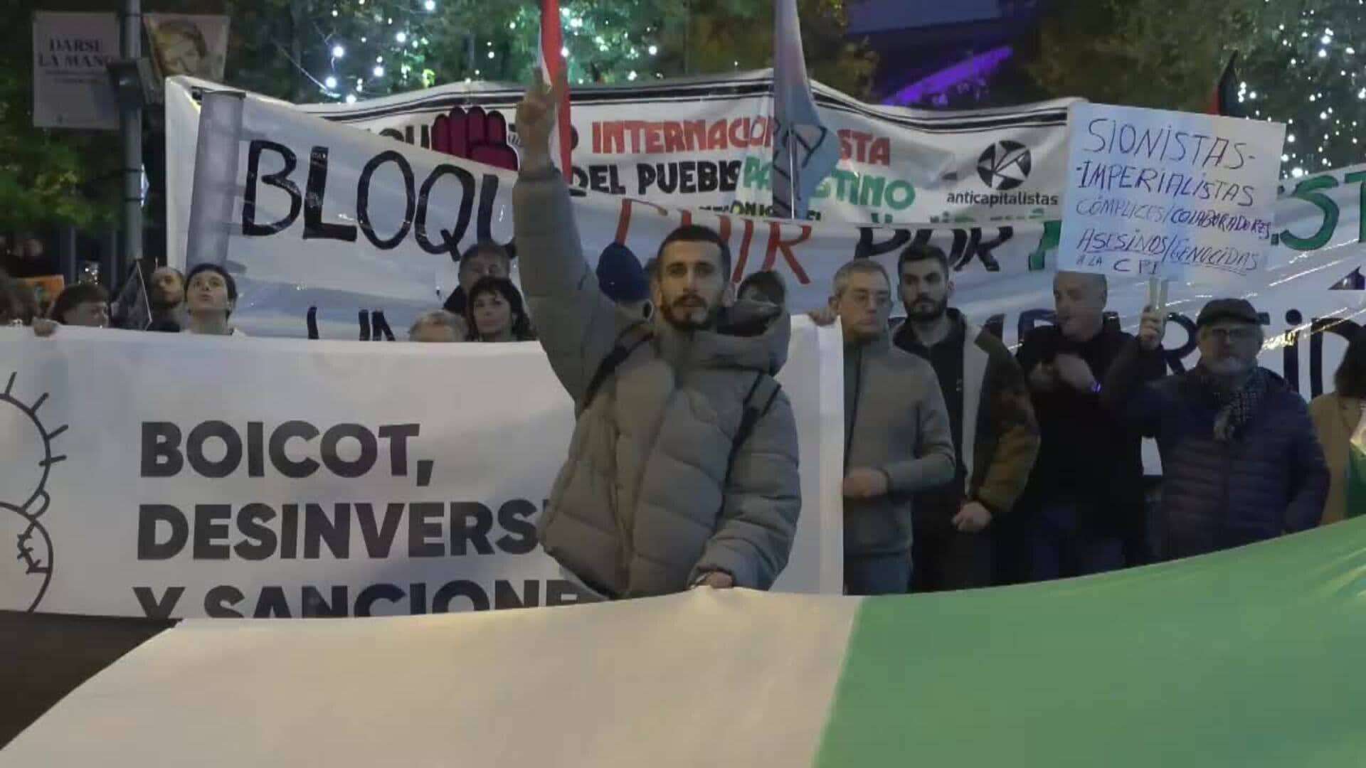 Miles de manifestantes piden romper relaciones con Israel y un embargo total de armas