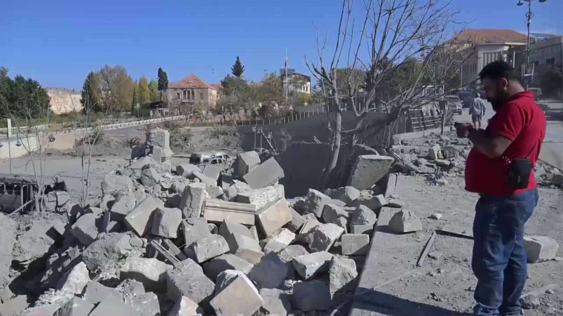 Ataque israelí destruye una construcción otomana cerca de los templos de Baalbek