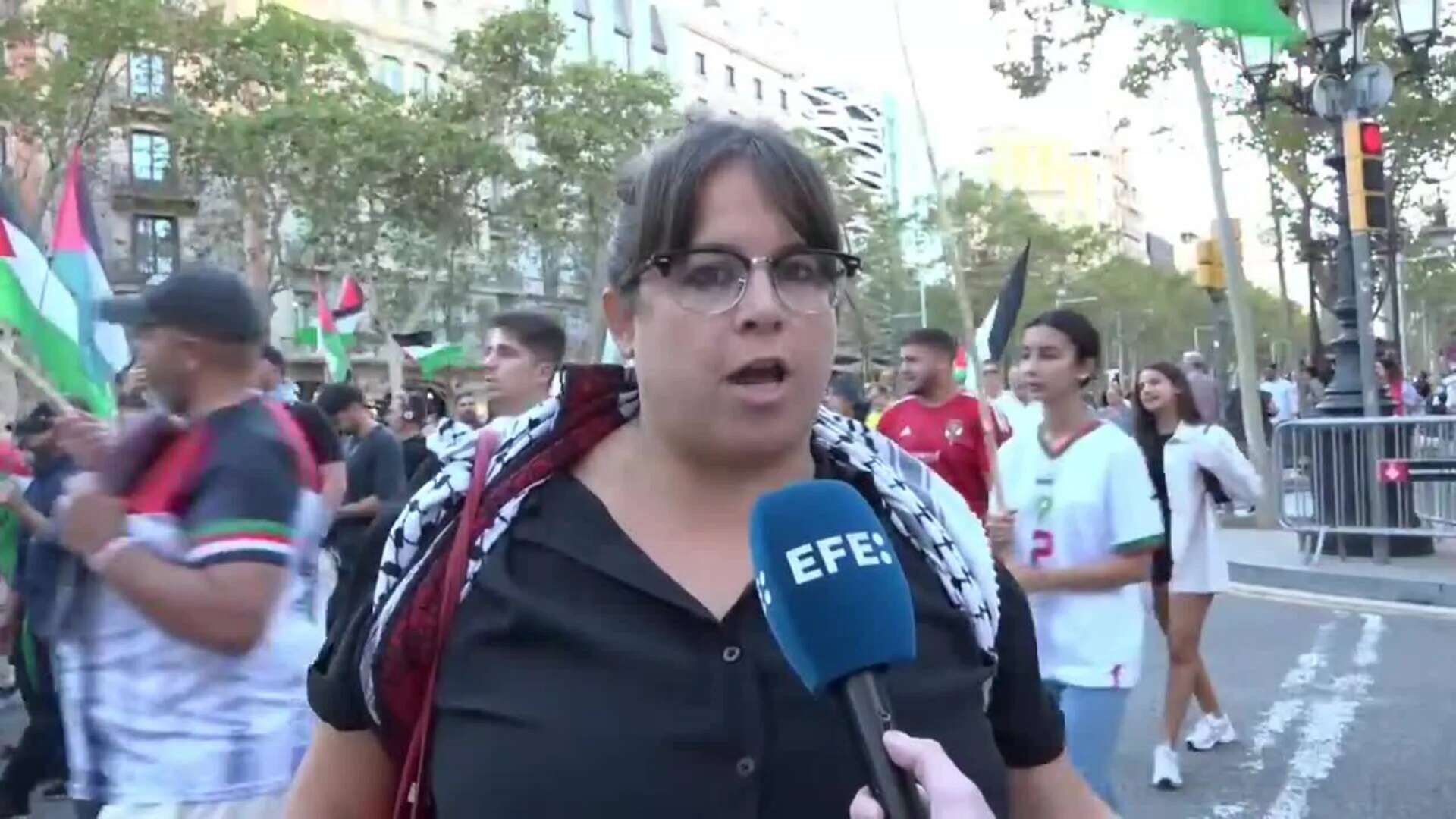 Manifestantes contra el 