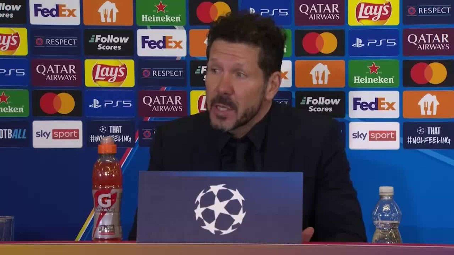 Simeone destaca que el equipo 