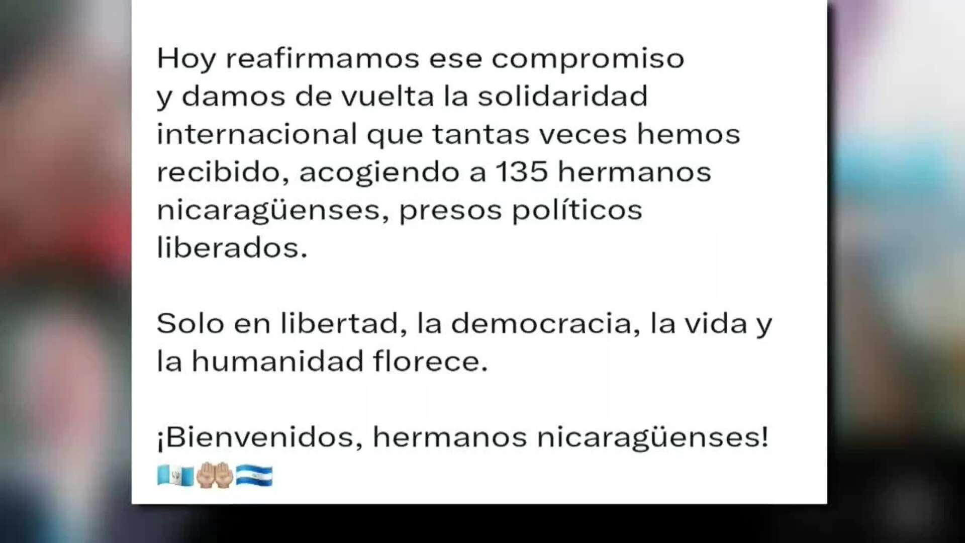 Guatemala confirma la acogida de 135 