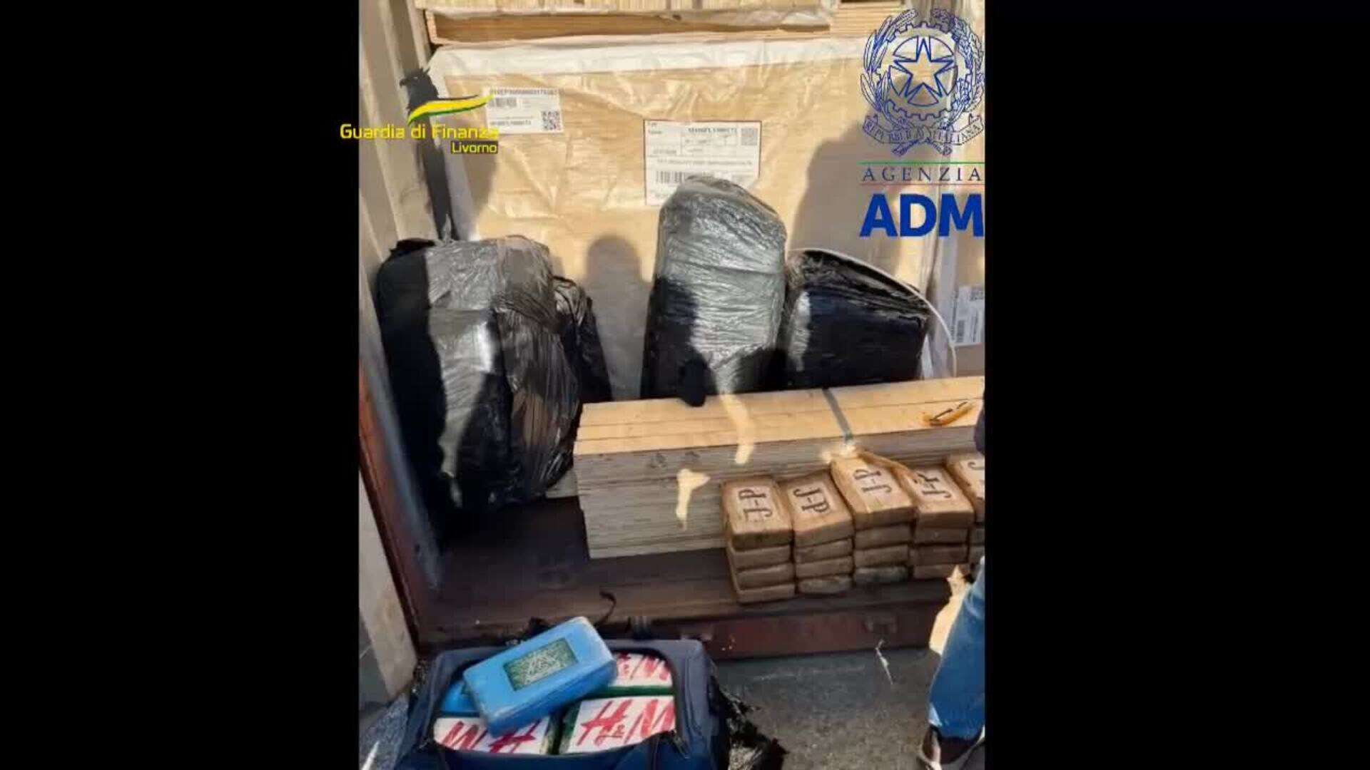 Confiscados 217 kilos de cocaína proveniente de Sudamérica en el puerto italiano de Livorno