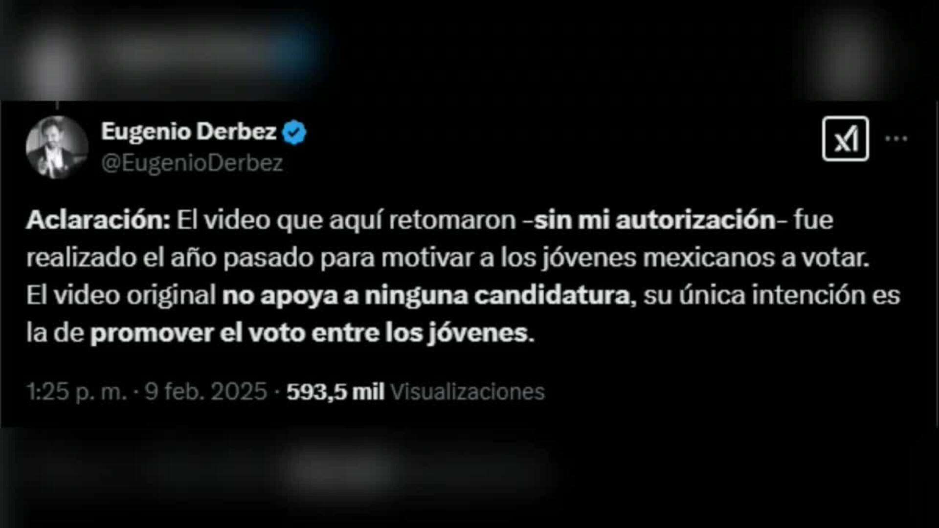 Correa difunde video de Eugenio Derbez y el actor desmiente apoyo a las elecciones en Ecuador