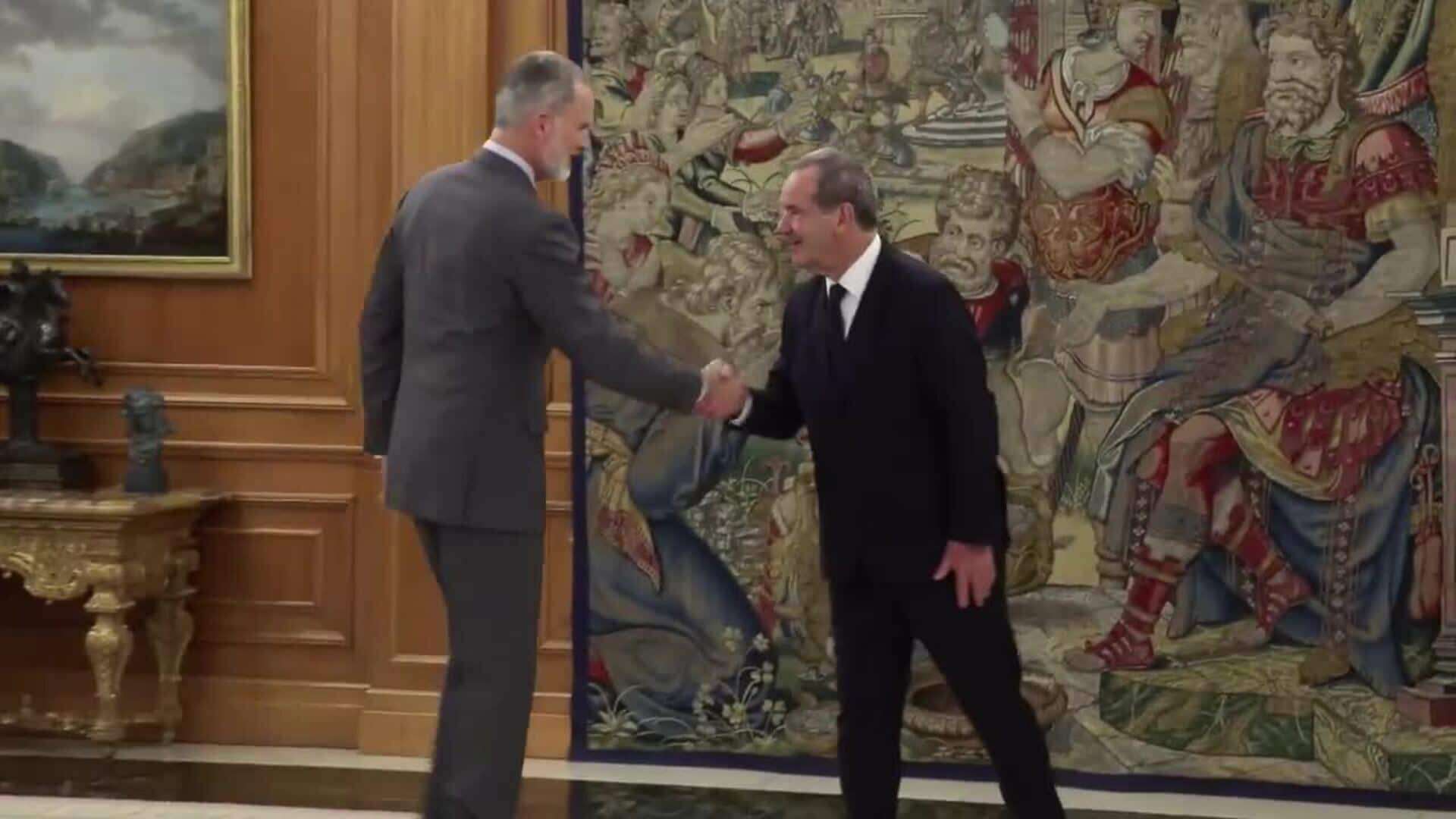 El rey Felipe VI recibe en audiencia al secretario general iberoamericano, Andrés Allamand